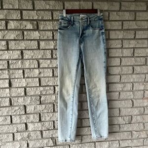 Good American Light-wash High Rise Straight Legged Jeans Size 24/00
